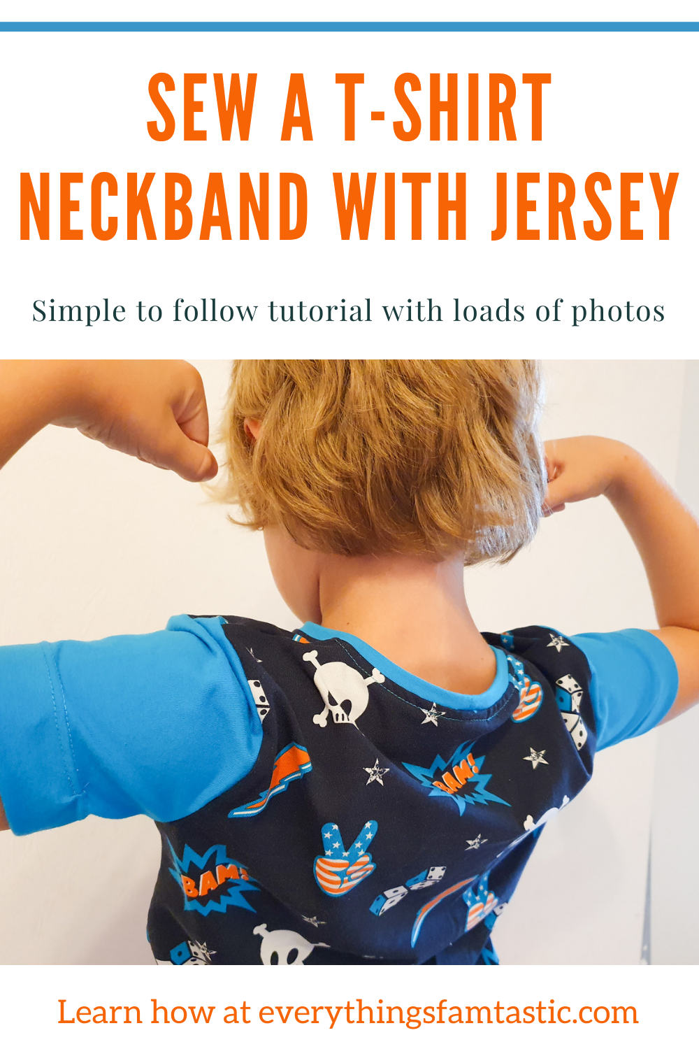 The Simple Way To Sew A T-Shirt Neckline - Everything's Famtastic